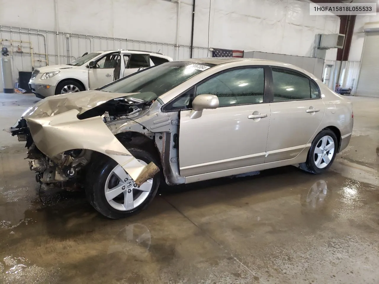 2008 Honda Civic Ex VIN: 1HGFA15818L055533 Lot: 73067084