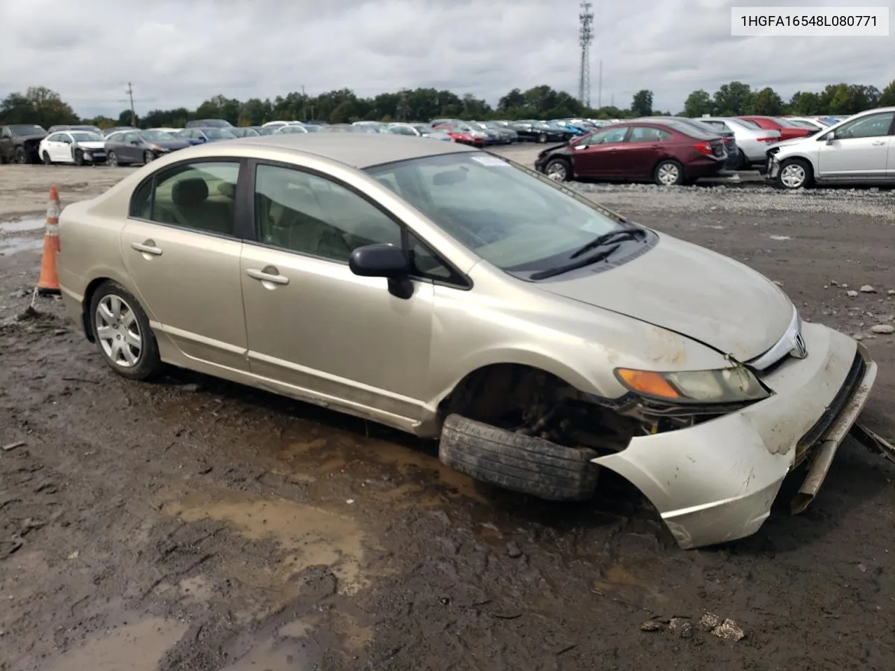 2008 Honda Civic Lx VIN: 1HGFA16548L080771 Lot: 73190744