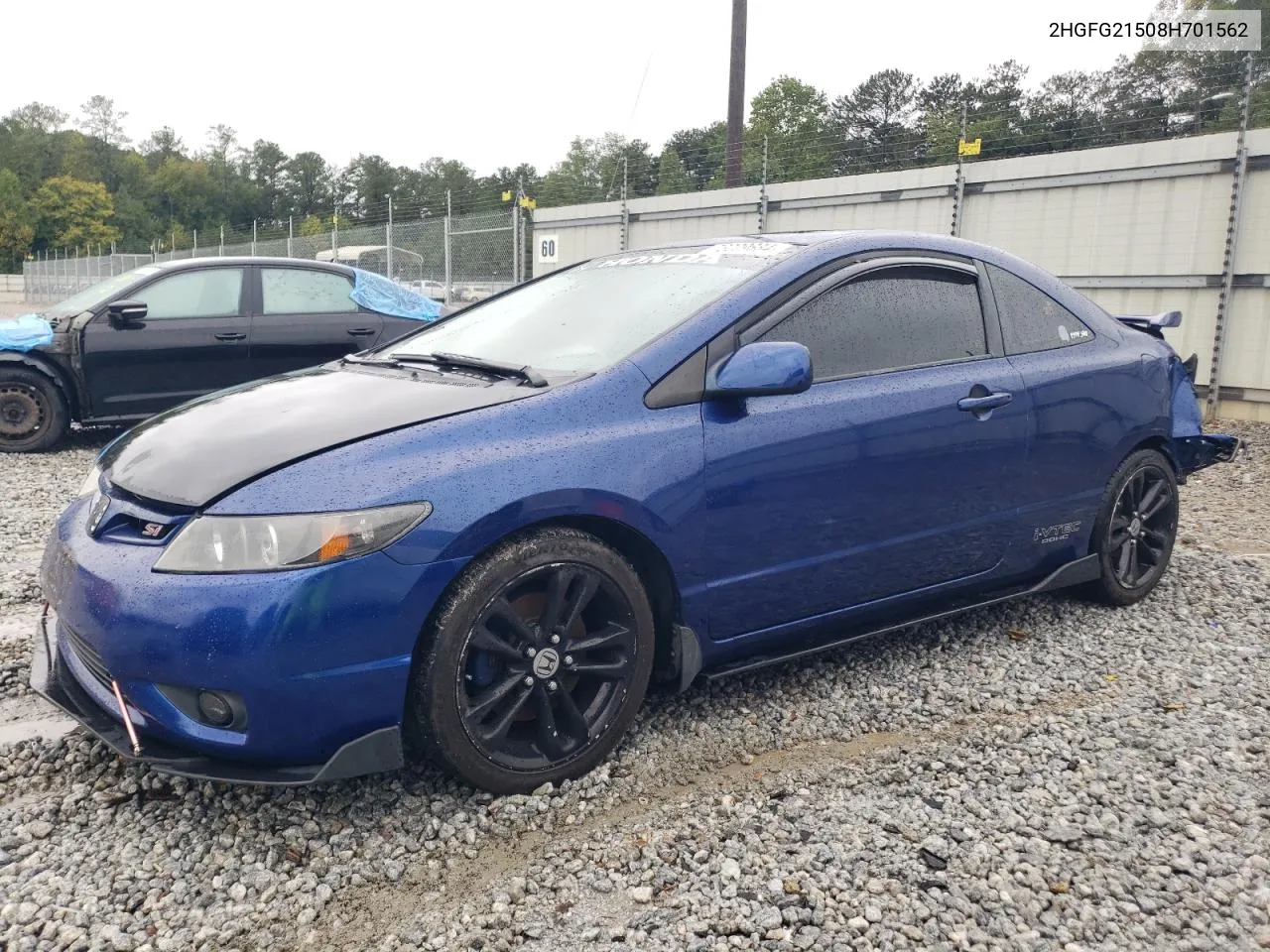 2008 Honda Civic Si VIN: 2HGFG21508H701562 Lot: 73209684