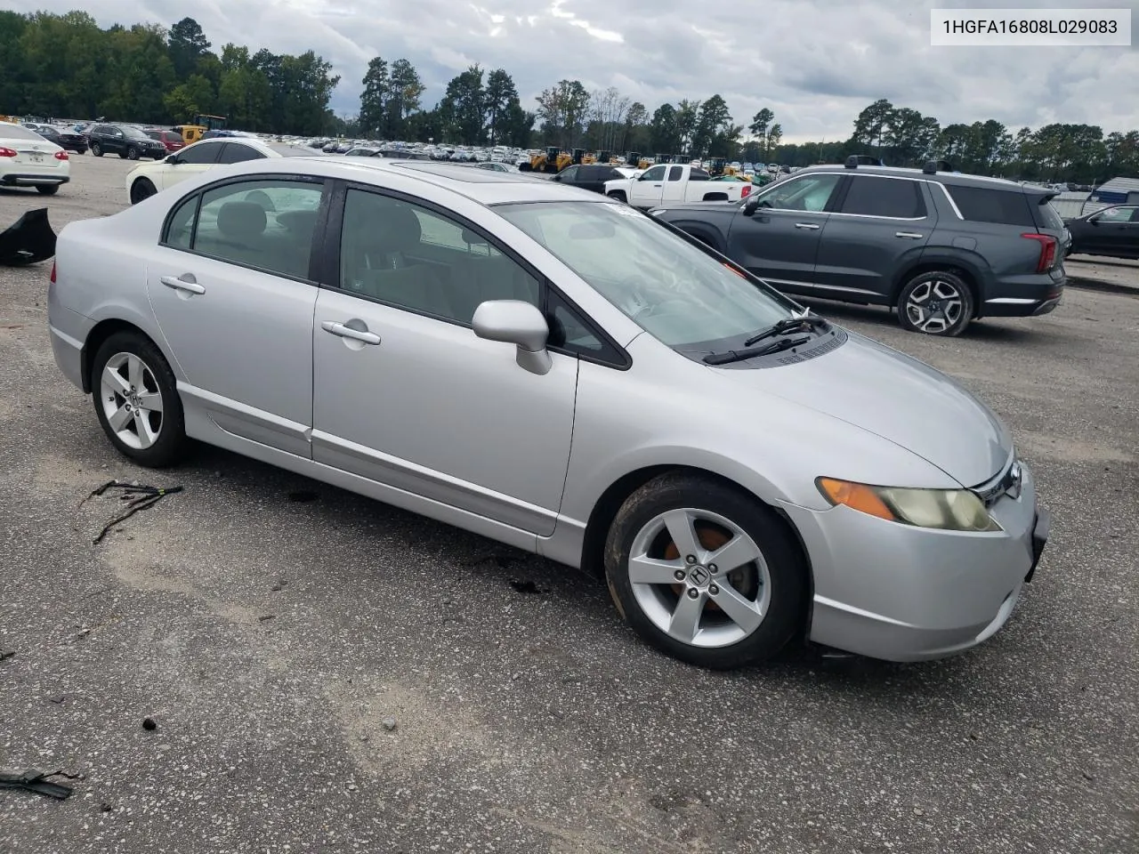 2008 Honda Civic Ex VIN: 1HGFA16808L029083 Lot: 73408764