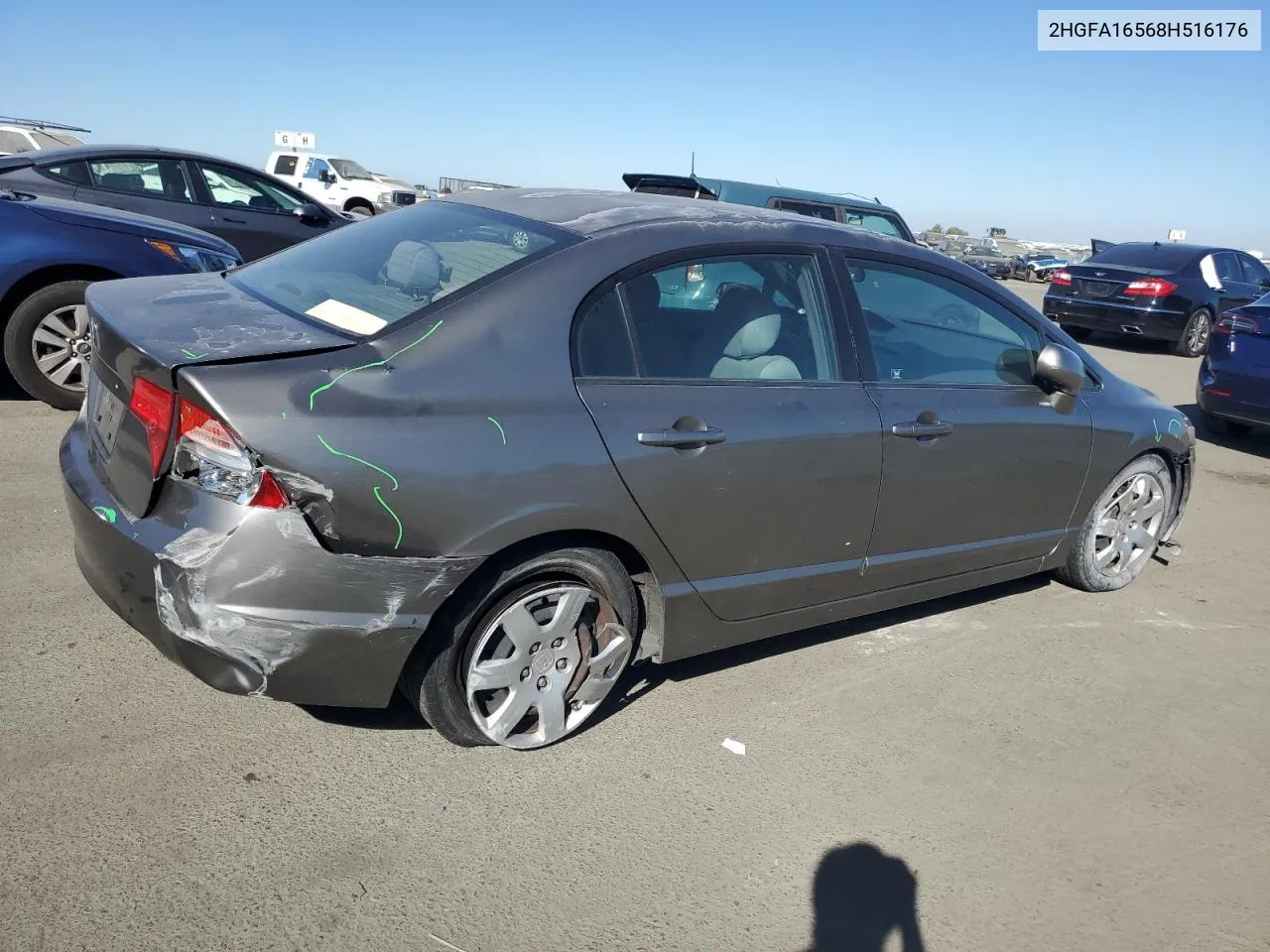 2008 Honda Civic Lx VIN: 2HGFA16568H516176 Lot: 73489294