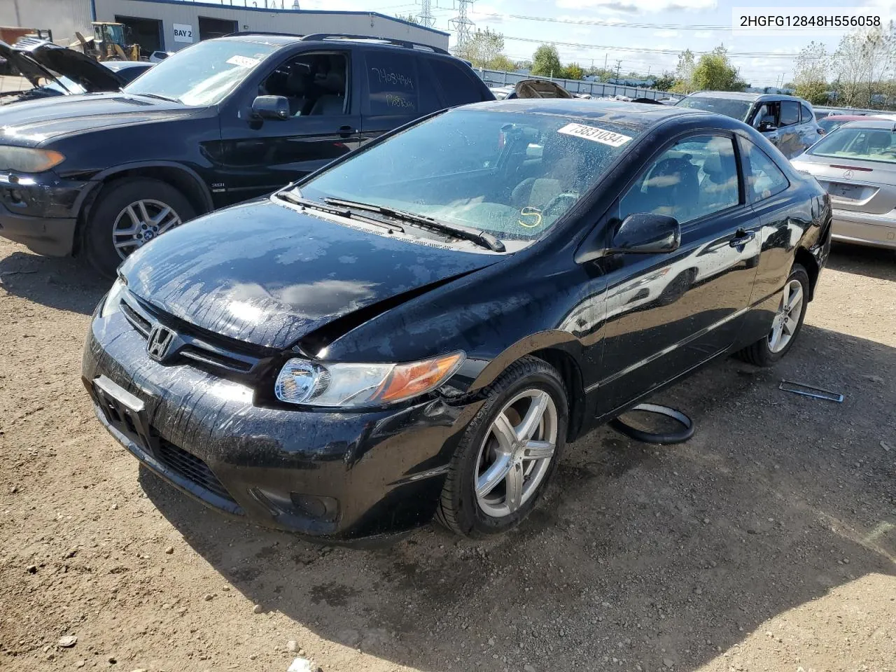 2008 Honda Civic Ex VIN: 2HGFG12848H556058 Lot: 73831034