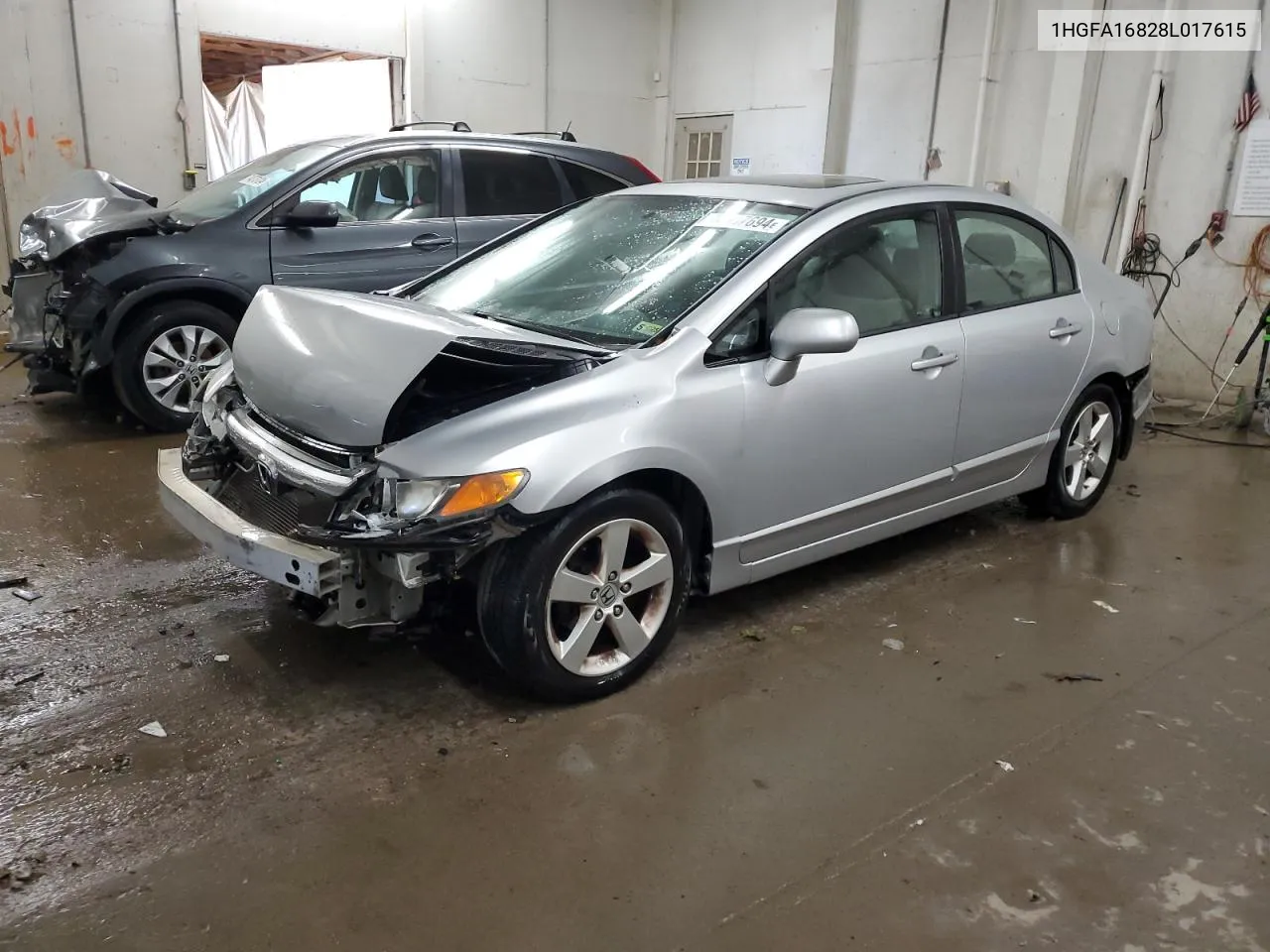 2008 Honda Civic Ex VIN: 1HGFA16828L017615 Lot: 74057694