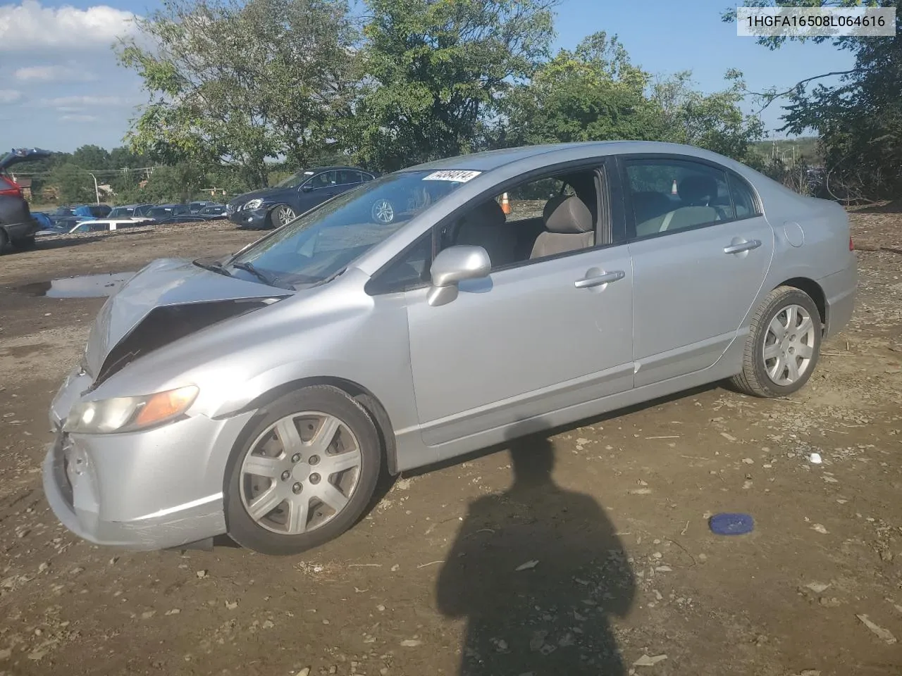 2008 Honda Civic Lx VIN: 1HGFA16508L064616 Lot: 74384814