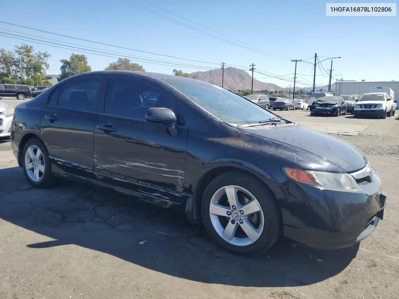 2008 Honda Civic Ex VIN: 1HGFA16878L102806 Lot: 74402604