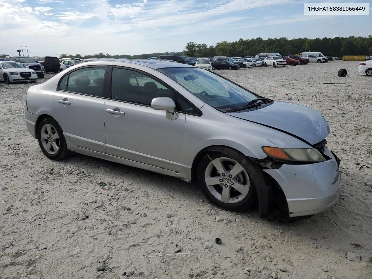 2008 Honda Civic Ex VIN: 1HGFA16838L066449 Lot: 74681524