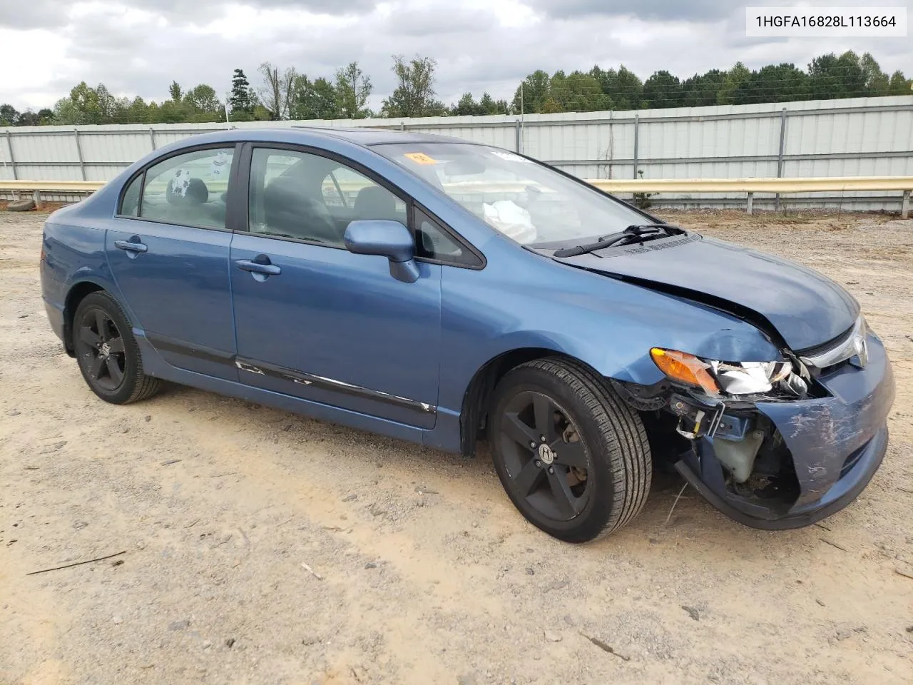 2008 Honda Civic Ex VIN: 1HGFA16828L113664 Lot: 74717324