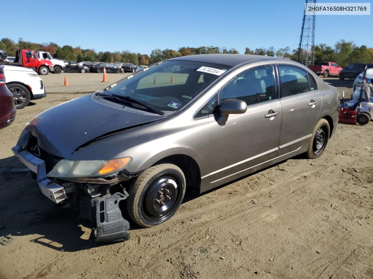 2HGFA16508H321769 2008 Honda Civic Lx