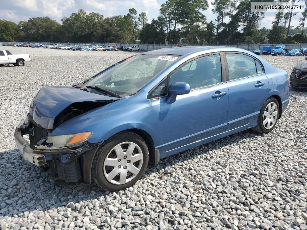 2008 Honda Civic Lx VIN: 1HGFA16558L046774 Lot: 74941724