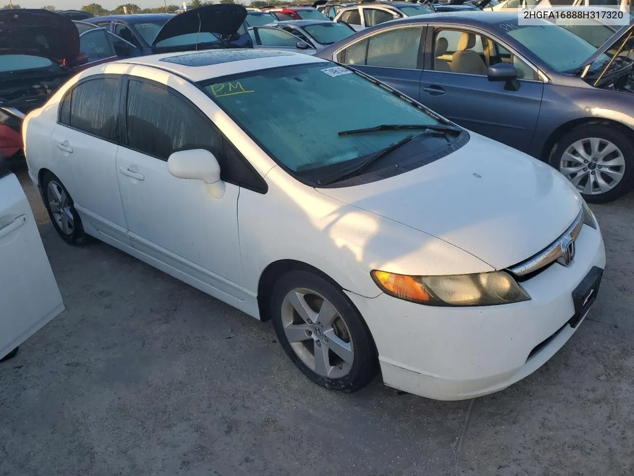 2008 Honda Civic Ex VIN: 2HGFA16888H317320 Lot: 74961434