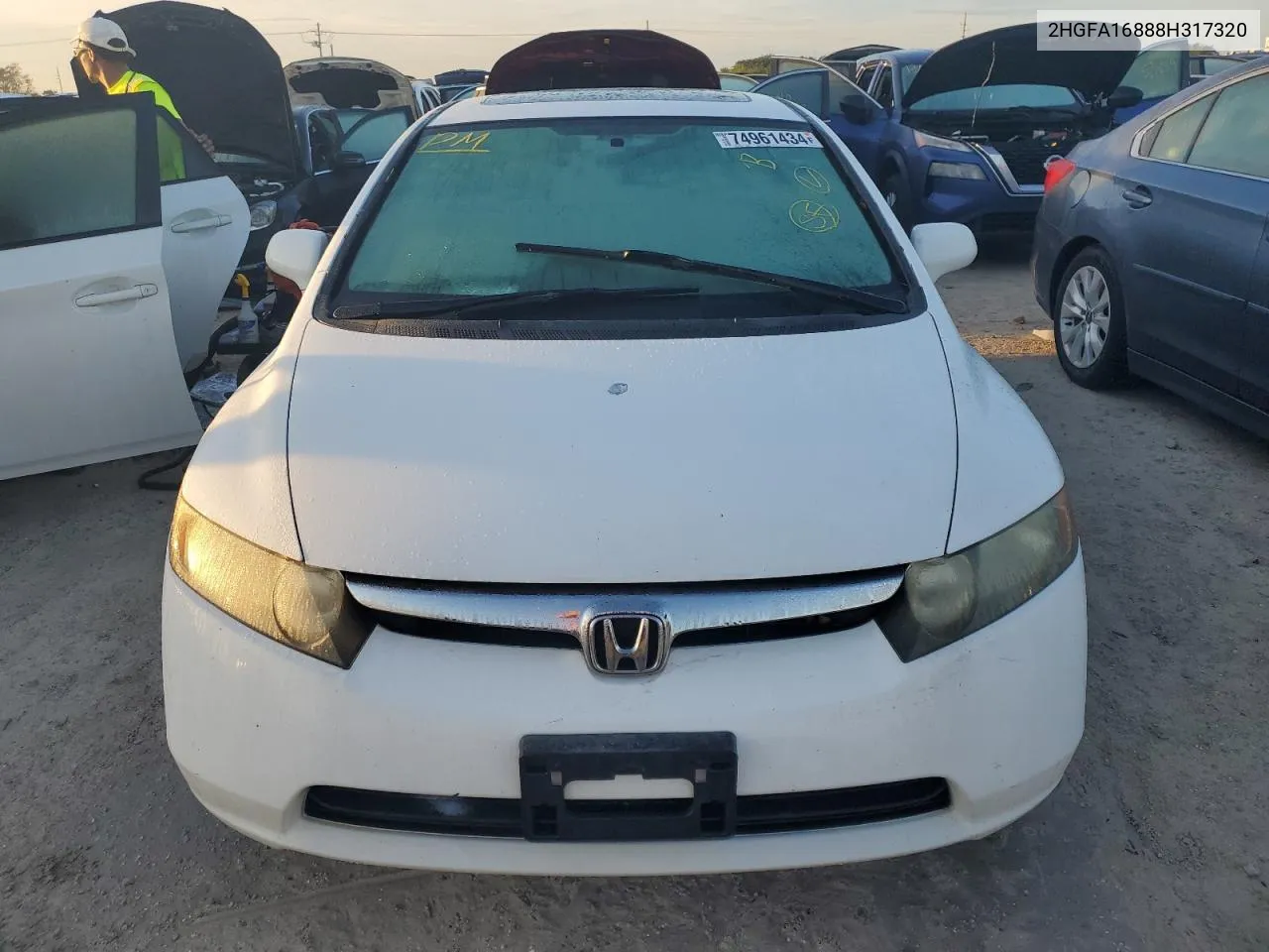 2008 Honda Civic Ex VIN: 2HGFA16888H317320 Lot: 74961434