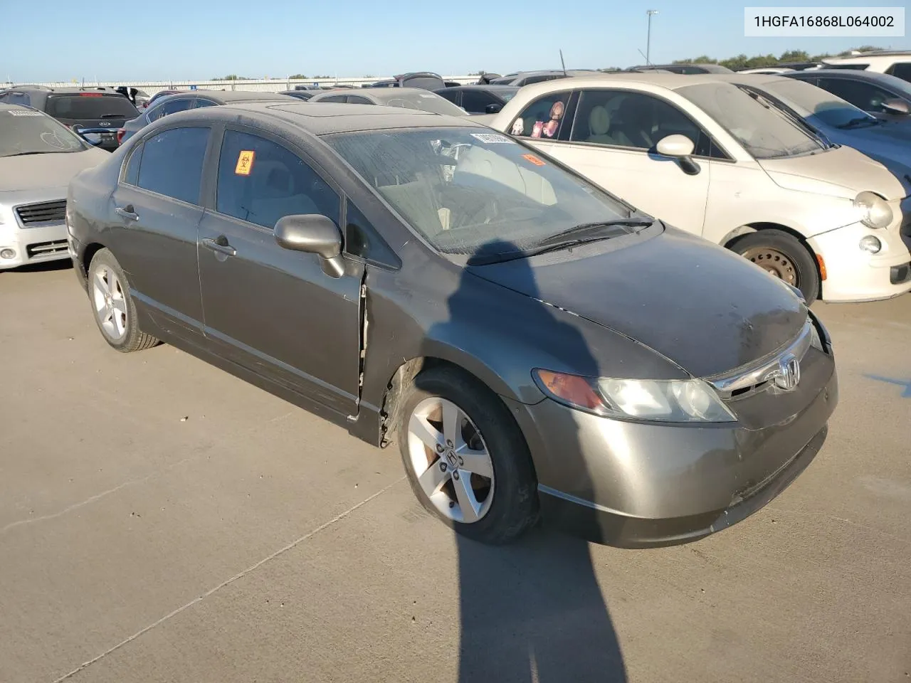 2008 Honda Civic Ex VIN: 1HGFA16868L064002 Lot: 74970984