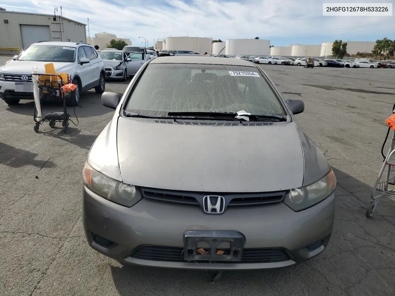 2008 Honda Civic Lx VIN: 2HGFG12678H533226 Lot: 75215354