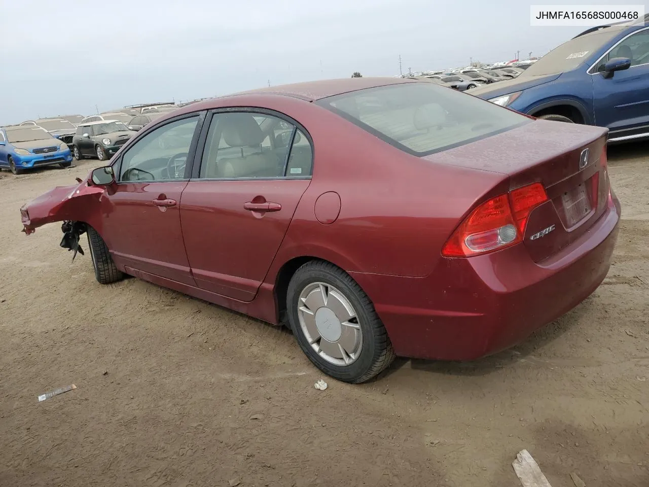 2008 Honda Civic Lx VIN: JHMFA16568S000468 Lot: 75361474