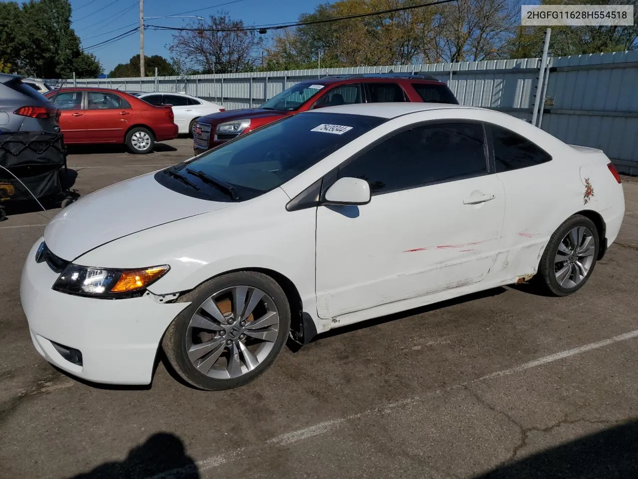 2008 Honda Civic Lx VIN: 2HGFG11628H554518 Lot: 75439344