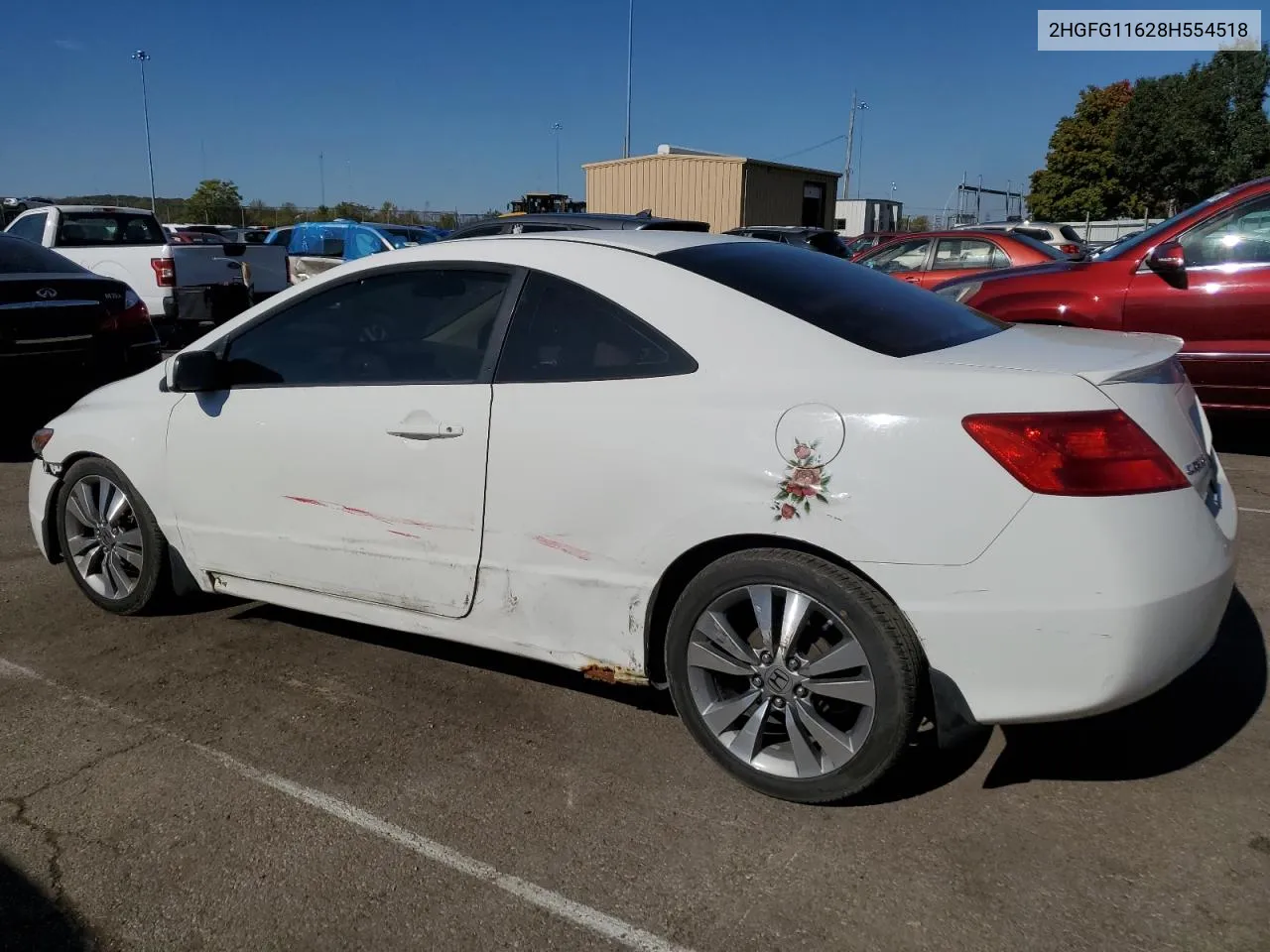 2008 Honda Civic Lx VIN: 2HGFG11628H554518 Lot: 75439344