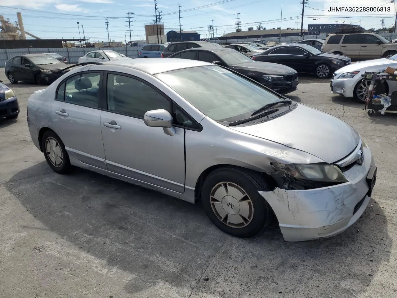 2008 Honda Civic Hybrid VIN: JHMFA36228S006818 Lot: 75689794