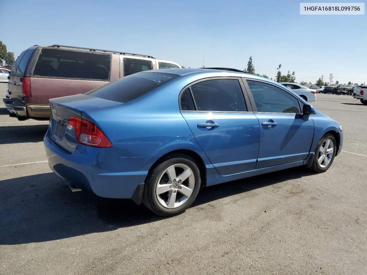 2008 Honda Civic Ex VIN: 1HGFA16818L099756 Lot: 75754464