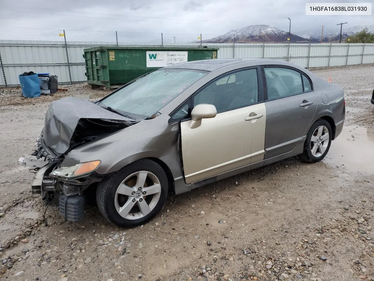 2008 Honda Civic Ex VIN: 1HGFA16838L031930 Lot: 75873844