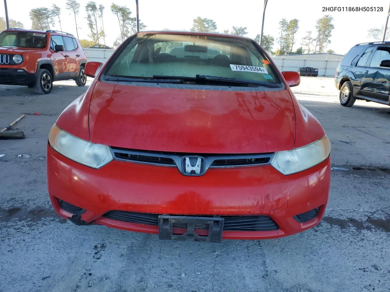 2008 Honda Civic Ex VIN: 2HGFG11868H505128 Lot: 75943594