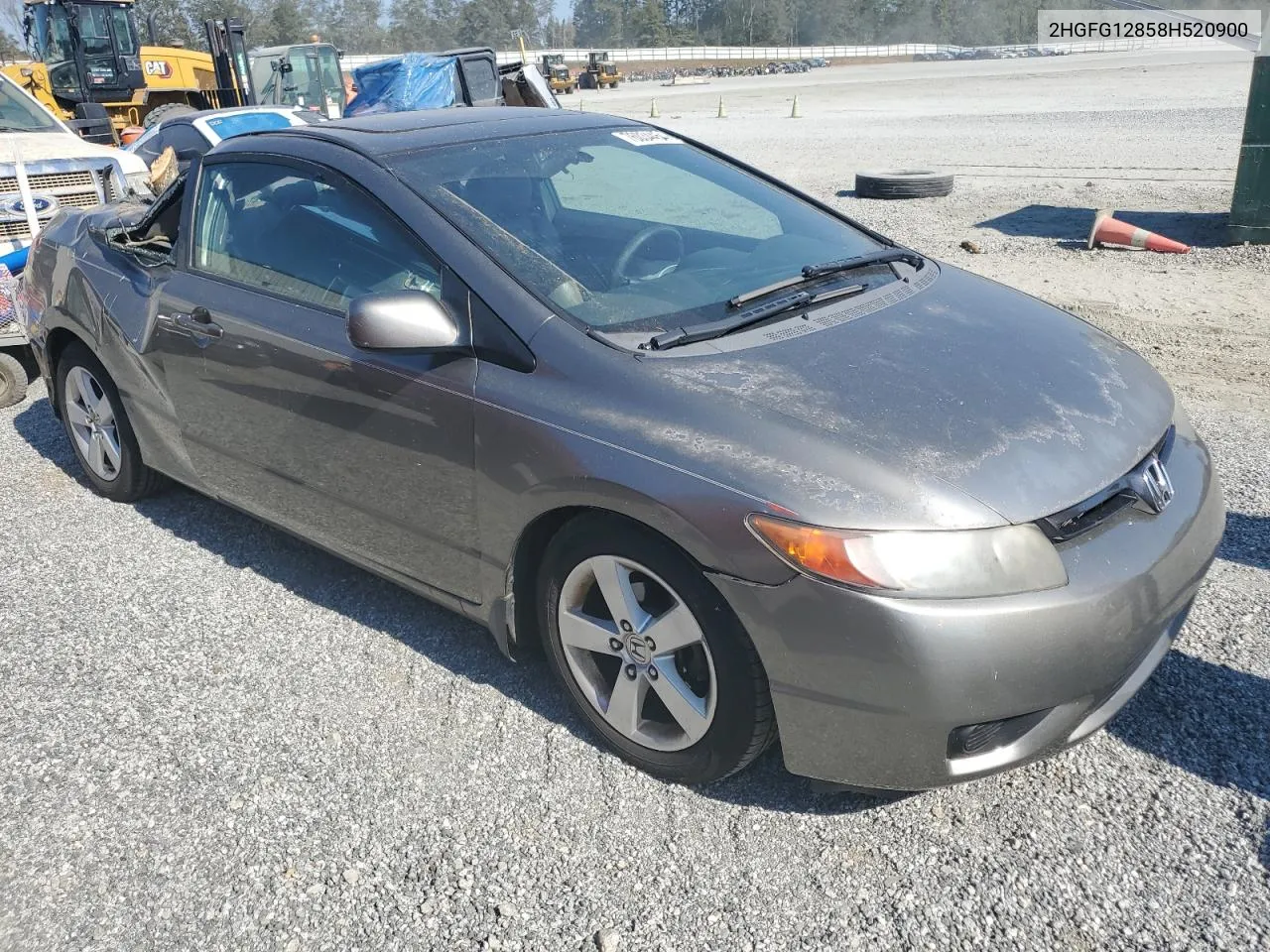 2008 Honda Civic Ex VIN: 2HGFG12858H520900 Lot: 76034454