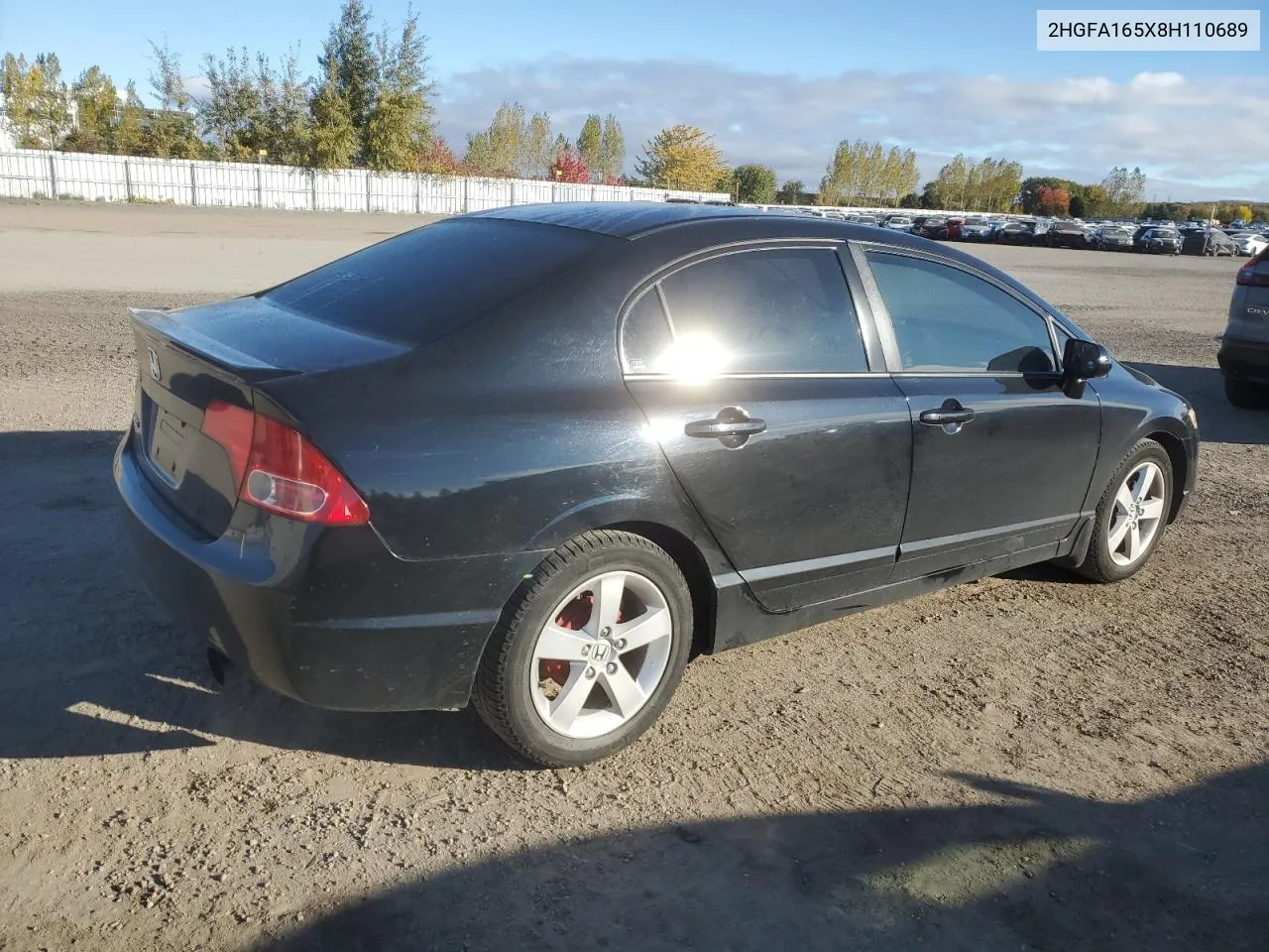 2008 Honda Civic Lx VIN: 2HGFA165X8H110689 Lot: 76043334