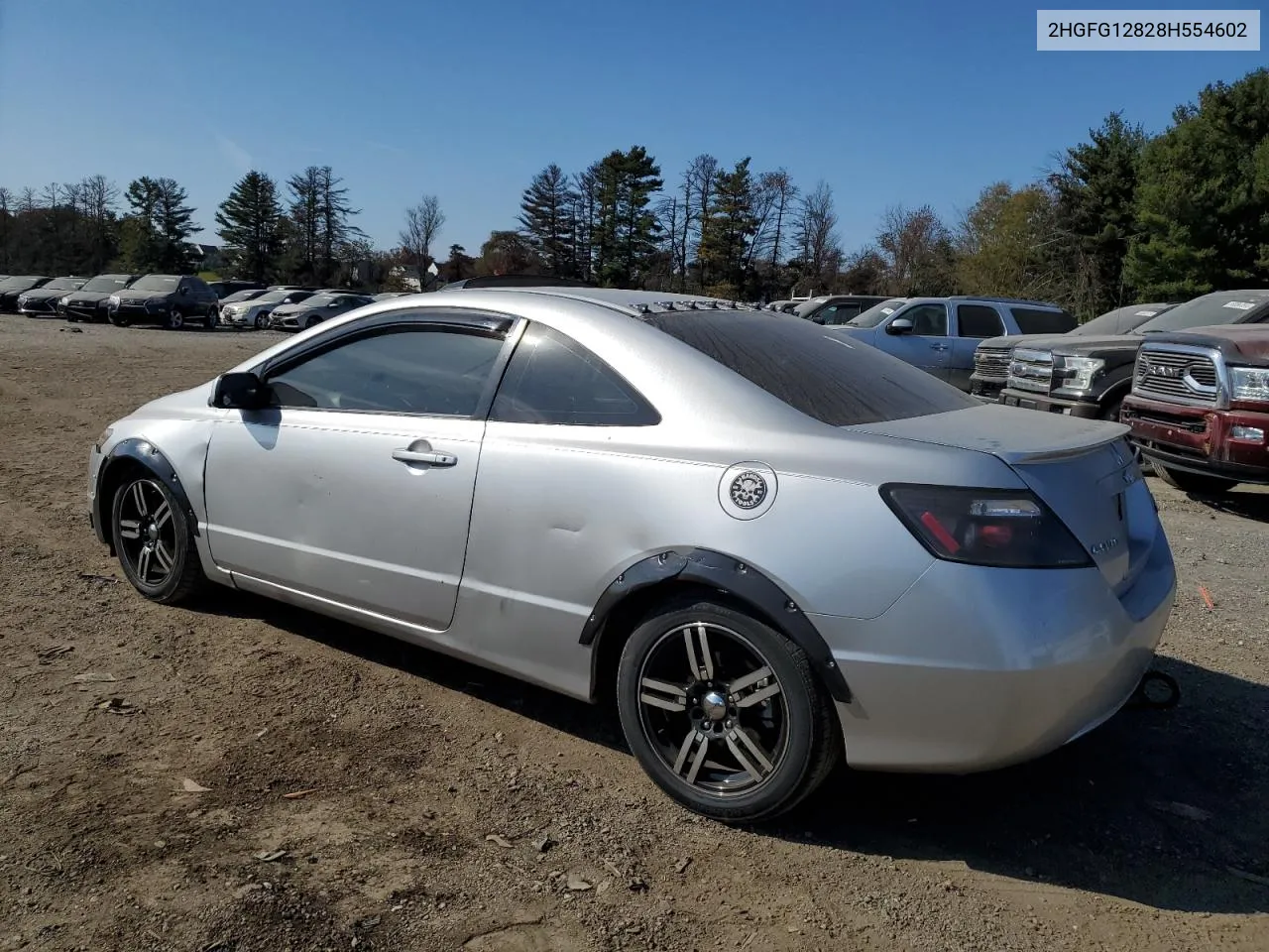 2008 Honda Civic Ex VIN: 2HGFG12828H554602 Lot: 76108794