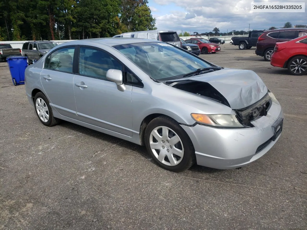 2008 Honda Civic Lx VIN: 2HGFA16528H335205 Lot: 76115984