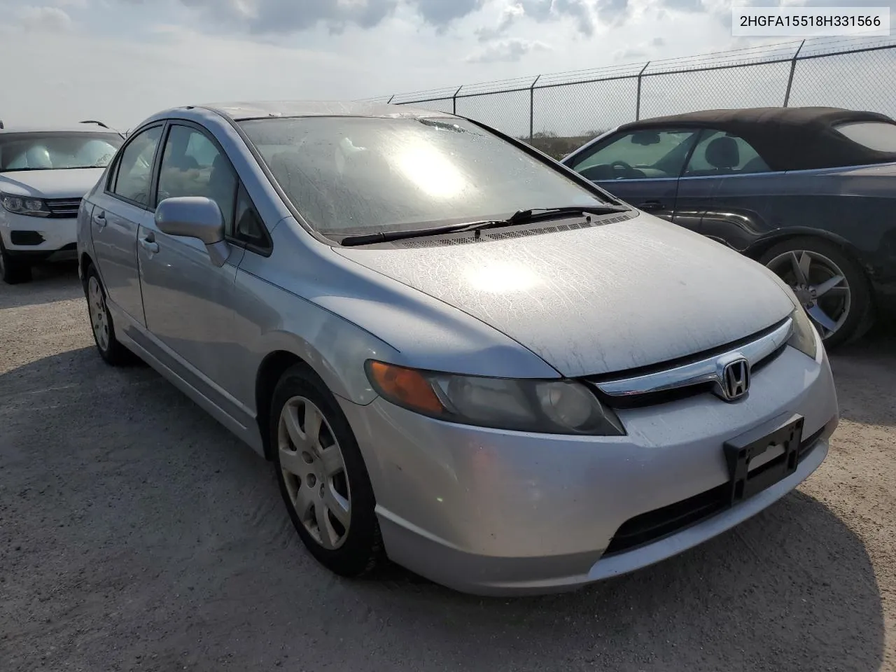 2HGFA15518H331566 2008 Honda Civic Lx