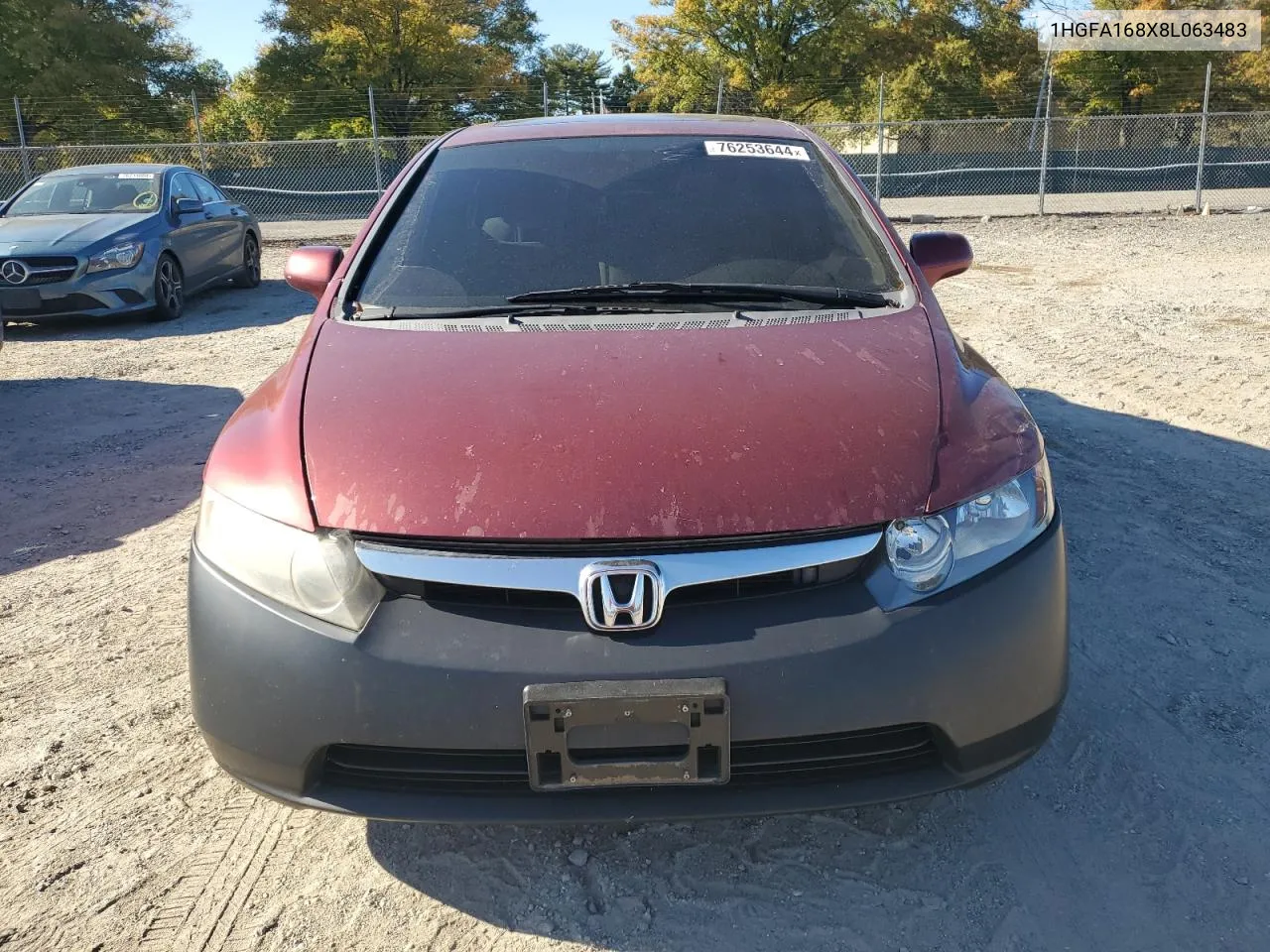 2008 Honda Civic Ex VIN: 1HGFA168X8L063483 Lot: 76253644