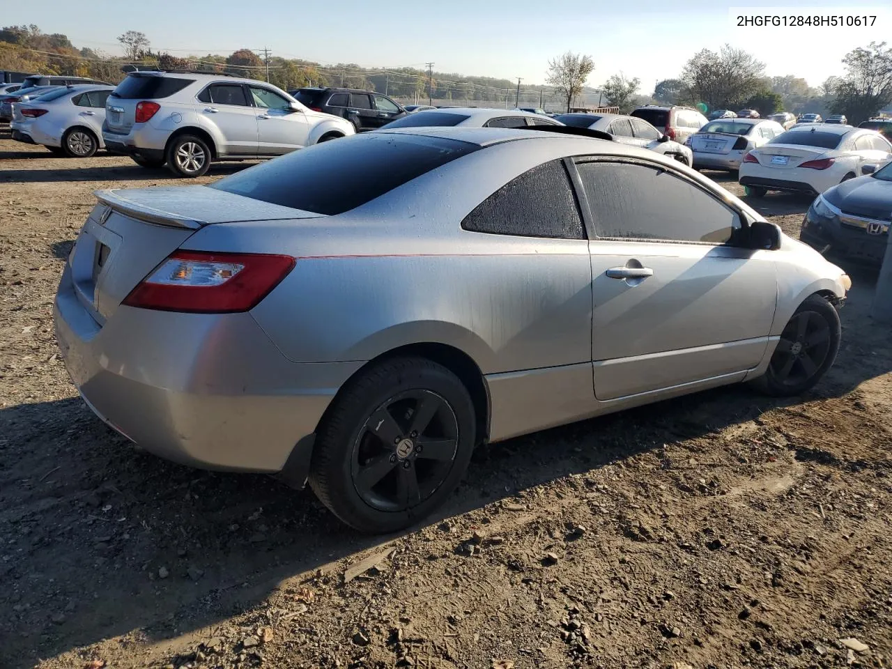 2008 Honda Civic Ex VIN: 2HGFG12848H510617 Lot: 76305224