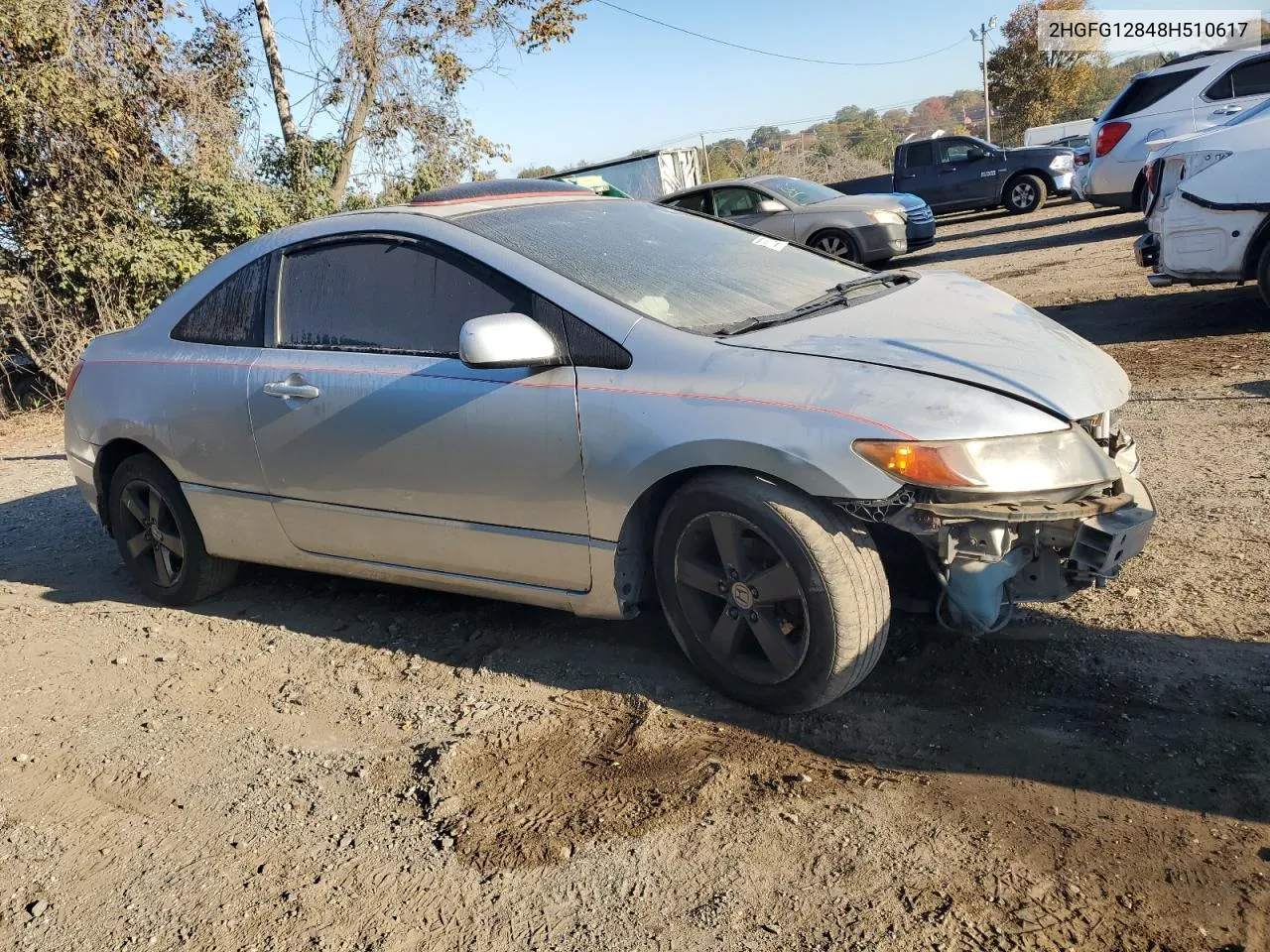 2HGFG12848H510617 2008 Honda Civic Ex