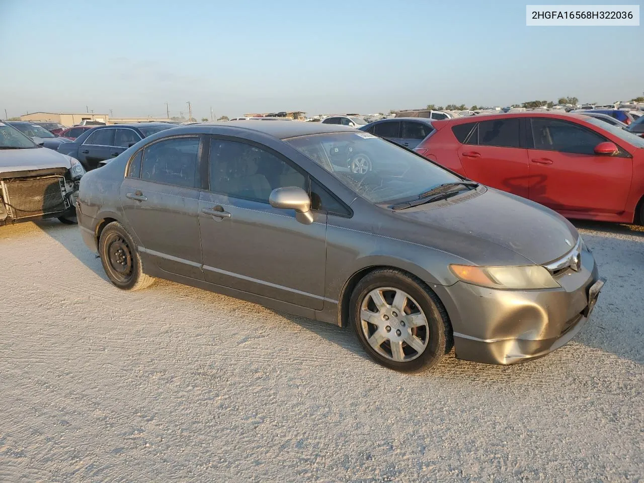 2008 Honda Civic Lx VIN: 2HGFA16568H322036 Lot: 76403504