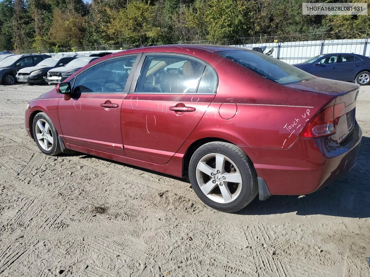 2008 Honda Civic Ex VIN: 1HGFA16828L081931 Lot: 76470114