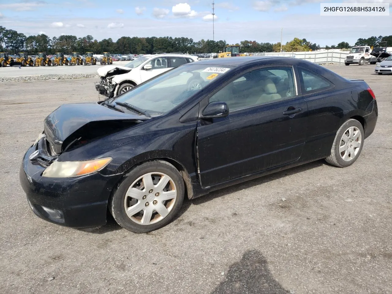 2008 Honda Civic Lx VIN: 2HGFG12688H534126 Lot: 76476234