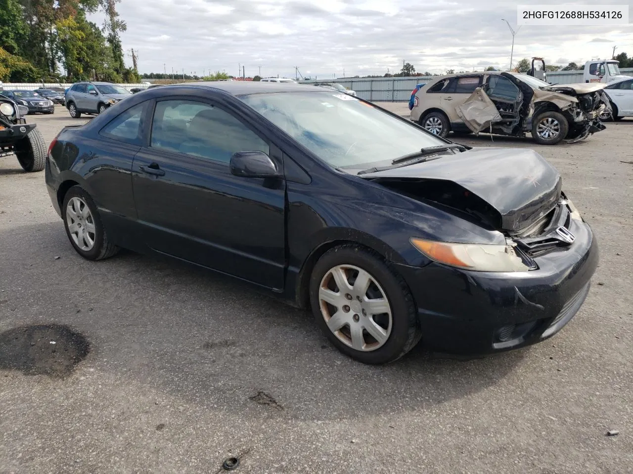 2008 Honda Civic Lx VIN: 2HGFG12688H534126 Lot: 76476234