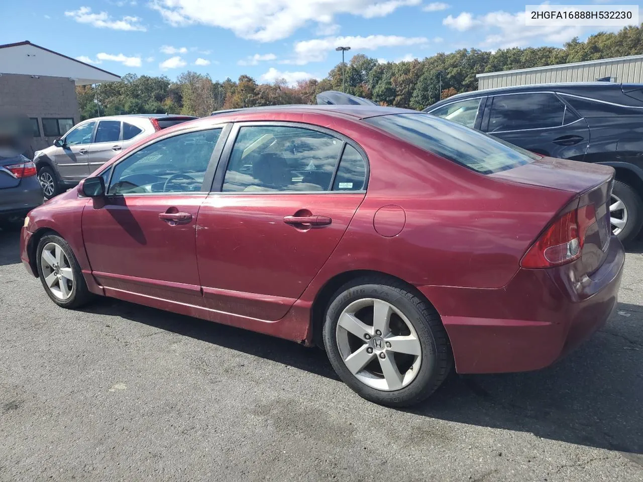 2008 Honda Civic Ex VIN: 2HGFA16888H532230 Lot: 76493334