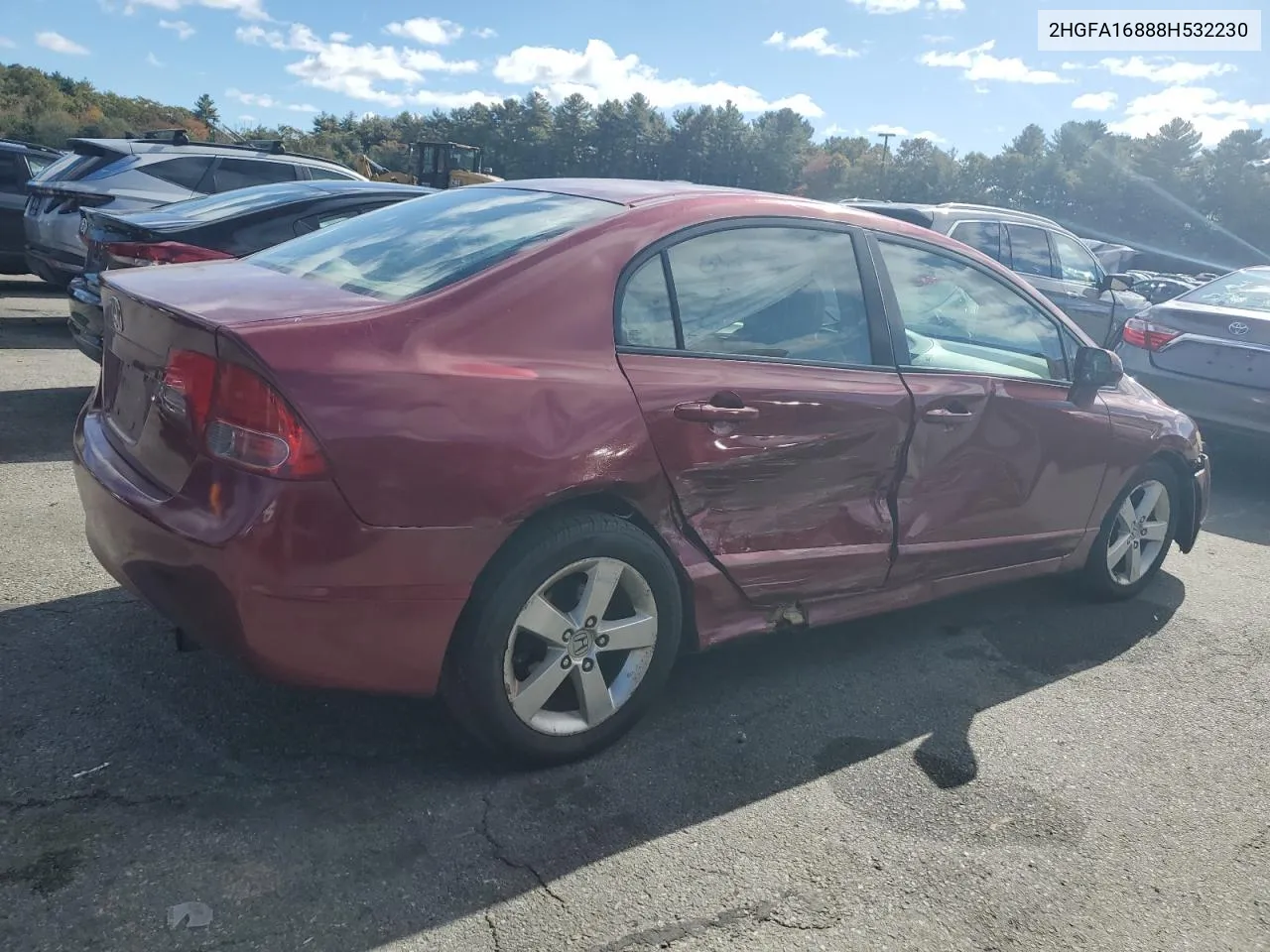 2008 Honda Civic Ex VIN: 2HGFA16888H532230 Lot: 76493334