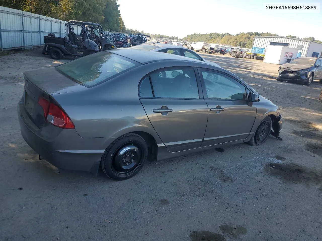 2008 Honda Civic Lx VIN: 2HGFA16598H518889 Lot: 76588694