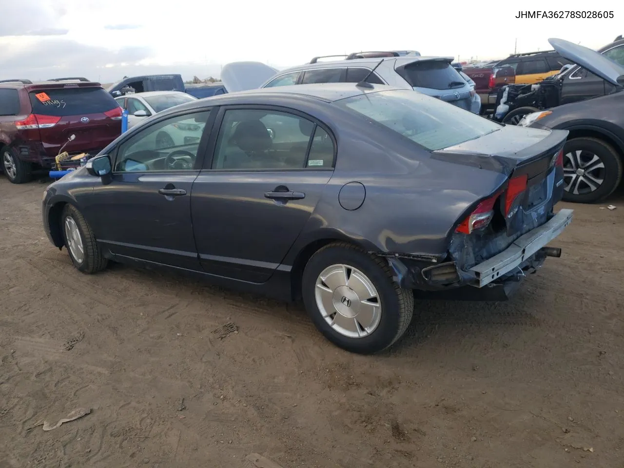 2008 Honda Civic Hybrid VIN: JHMFA36278S028605 Lot: 76613614