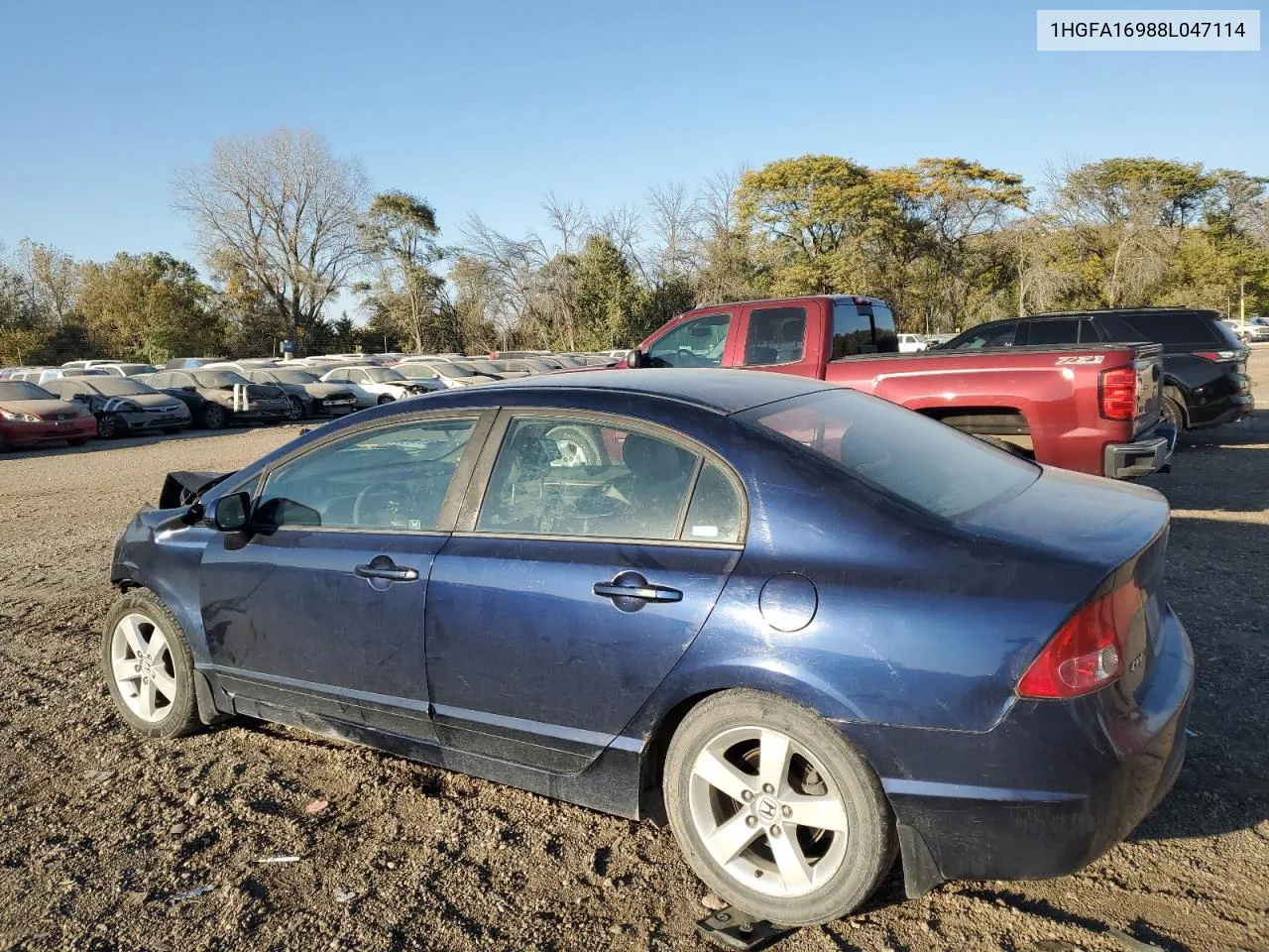 2008 Honda Civic Exl VIN: 1HGFA16988L047114 Lot: 76789454