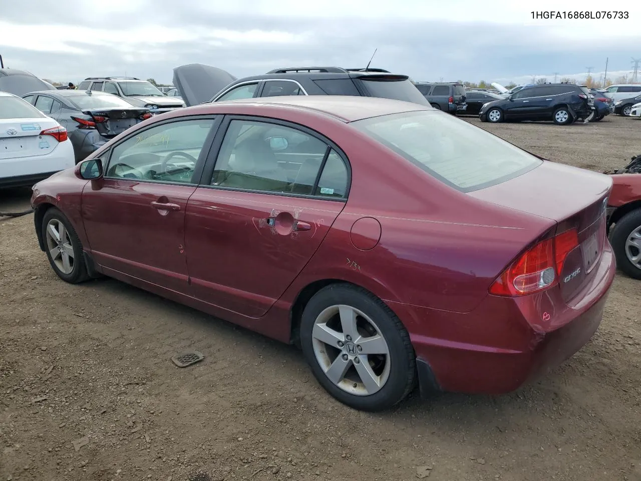 2008 Honda Civic Ex VIN: 1HGFA16868L076733 Lot: 76882714