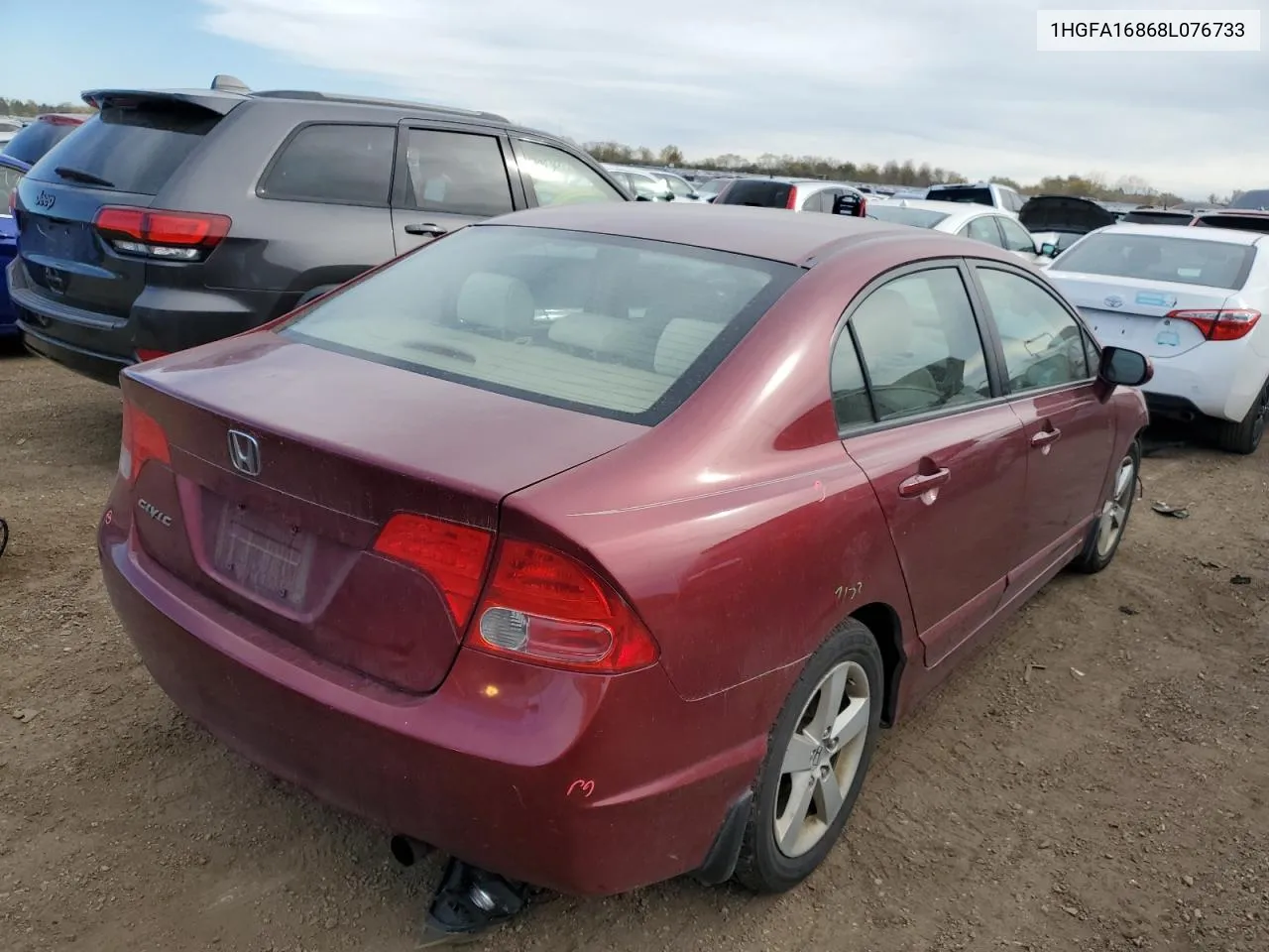 2008 Honda Civic Ex VIN: 1HGFA16868L076733 Lot: 76882714