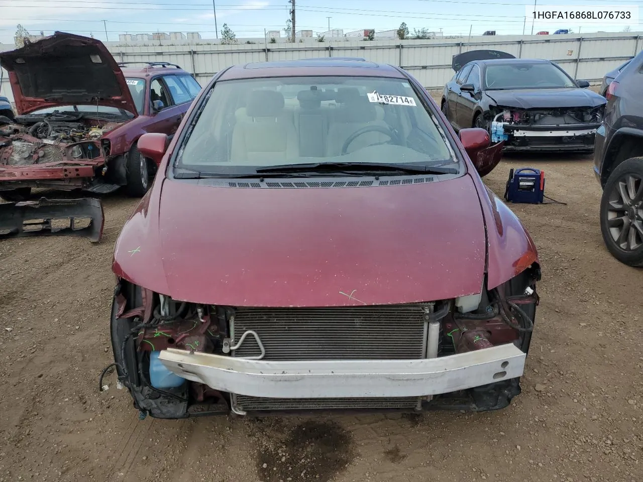 1HGFA16868L076733 2008 Honda Civic Ex