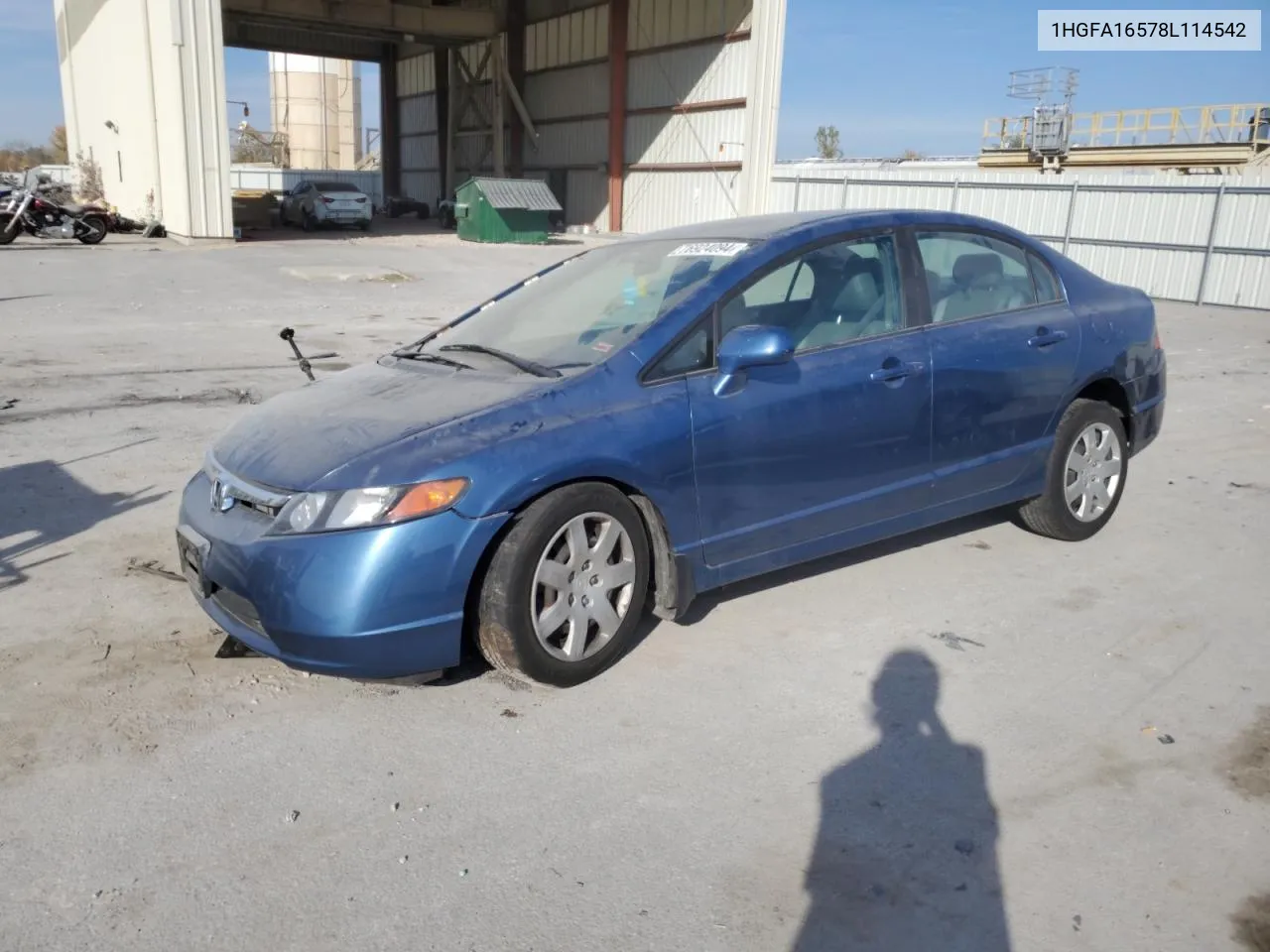 2008 Honda Civic Lx VIN: 1HGFA16578L114542 Lot: 76924094