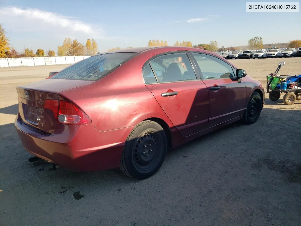 2008 Honda Civic Dx VIN: 2HGFA16248H015762 Lot: 76999414