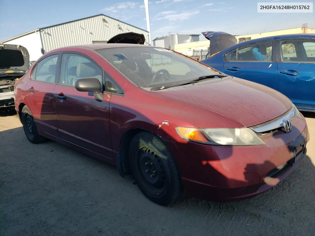 2008 Honda Civic Dx VIN: 2HGFA16248H015762 Lot: 76999414