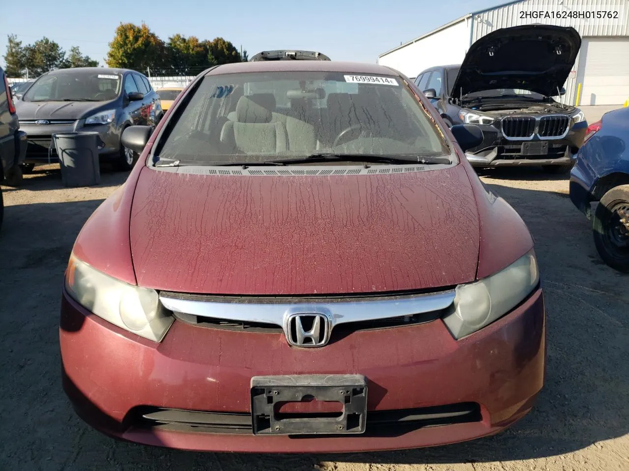 2008 Honda Civic Dx VIN: 2HGFA16248H015762 Lot: 76999414