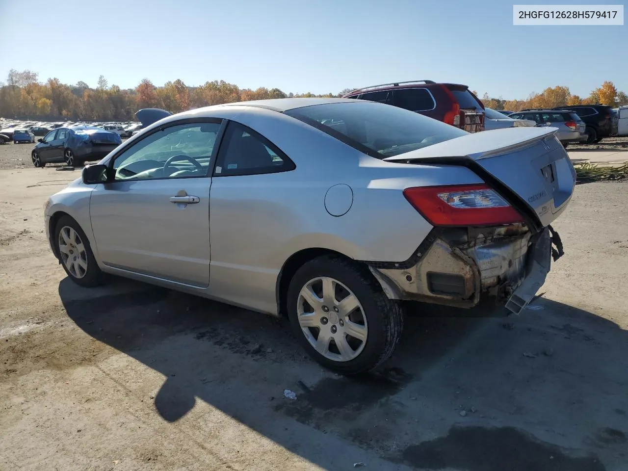 2008 Honda Civic Lx VIN: 2HGFG12628H579417 Lot: 77062694