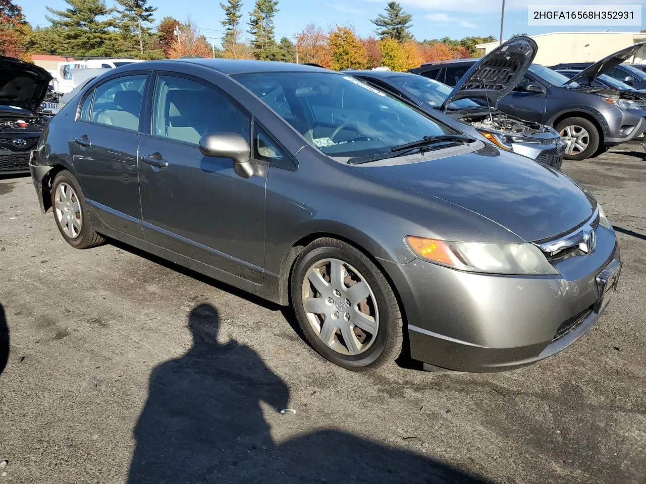 2008 Honda Civic Lx VIN: 2HGFA16568H352931 Lot: 77082404